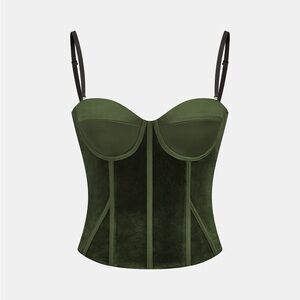 Velvet & Satin Corset Top - NWT